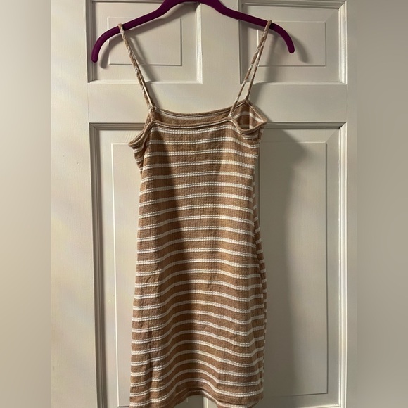 Forever 21 Tan and White Striped Dress - Picture 4 of 5